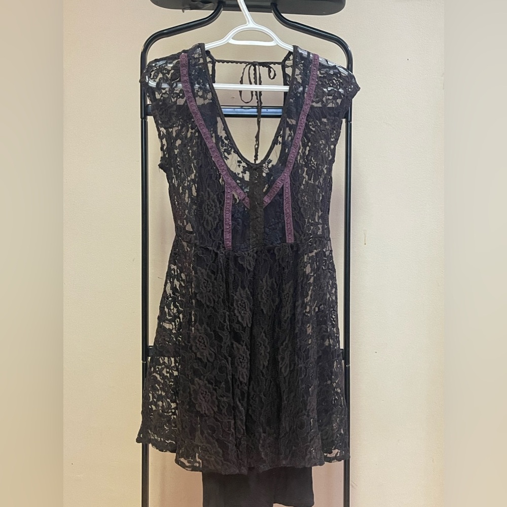 Purple lace dress